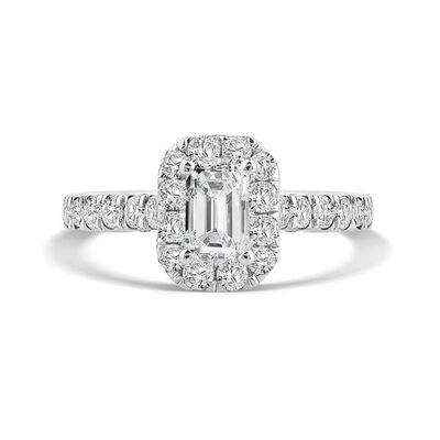 Eden Emerald-Cut Lab Grown Diamond Engagement Ring in Platinum (1 1/4 ct. tw.)