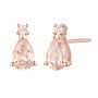 Morganite &amp; Diamond Pendant &amp; Earrings Boxed Set in 10K Rose Gold