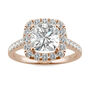 Cushion-Cut Moissanite Halo Ring in 14K Rose Gold &#40;2 5/8 ct. tw.&#41;