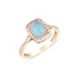 Opal and Diamond Ring in 10K Yellow Gold &#40;1/5 ct. tw.&#41;