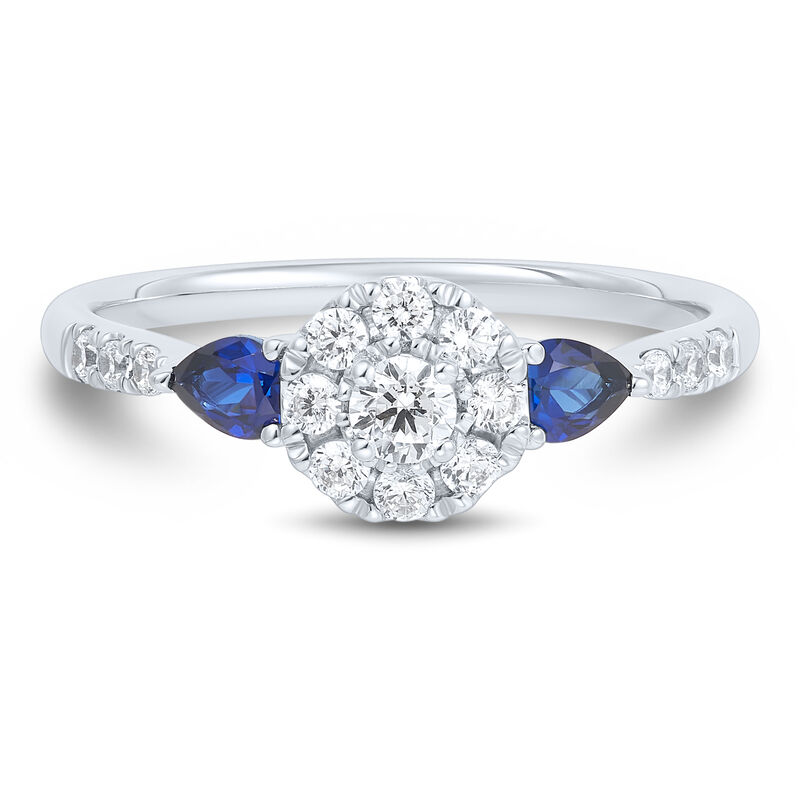 Helzberg Lab Grown Diamonds Lab Grown Diamond & Blue Sapphire Promise
