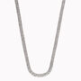Double Row Diamond Tennis Necklace in Sterling Silver &#40;1 ct. tw.&#41;
