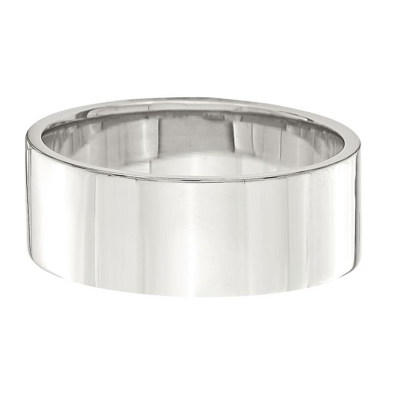 Flat Band in Sterling Silver, 7MM