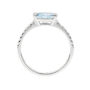 Aquamarine &amp; 1/7 ct. tw. Diamond Ring in 10K White Gold