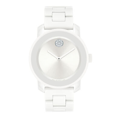 Ladies’ BOLD Watch in White Ceramic and Stainless Steel, 36MM