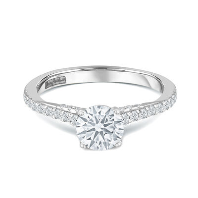 Honour Round Lab Grown Diamond Engagement Ring in Platinum (1 1/3 ct. tw.)