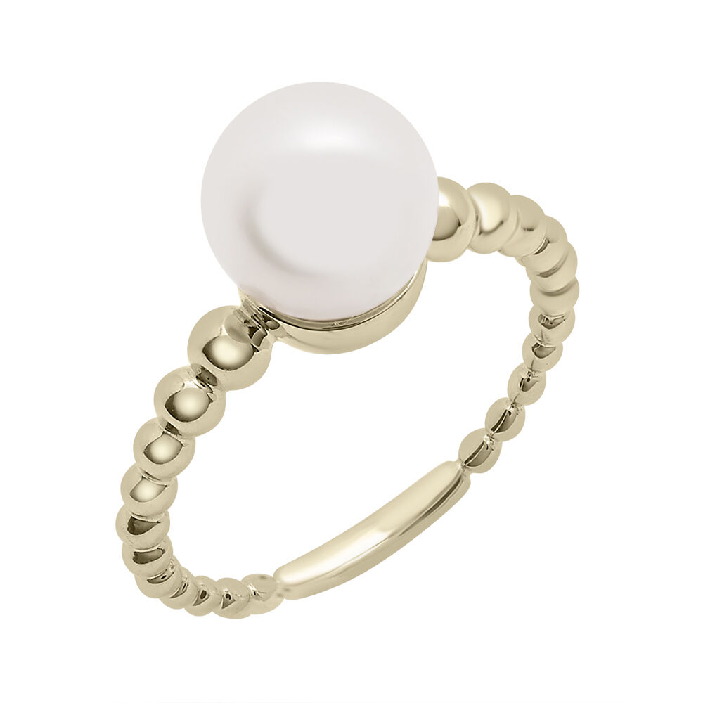 Tiny Bubbles White Freshwater Pearl Diamond Ring in Gold – Maui Divers  Jewelry