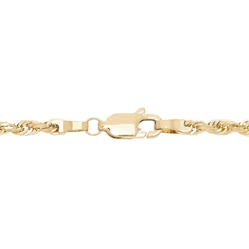 Heavy Hollow Rope Chain in 14K Yellow Gold , 3MM, 24&quot;