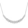 Smile Necklace with Diamond Clusters in 10K White Gold &#40;1 ct. tw.&#41;