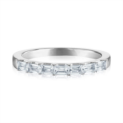 Lab Grown Diamond Baguette Band in 14K White Gold (1/2 ct. tw.)