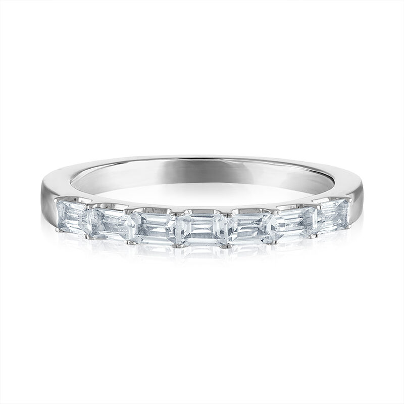Lab Grown Diamond Baguette Band in 14K White Gold &#40;1/2 ct. tw.&#41;