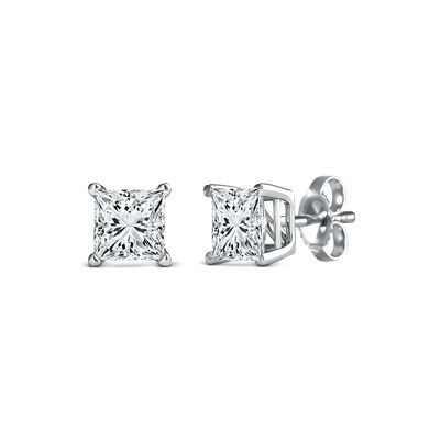 Princess-Cut Diamond Stud Earrings in 14K Gold (1/2 ct. tw.)