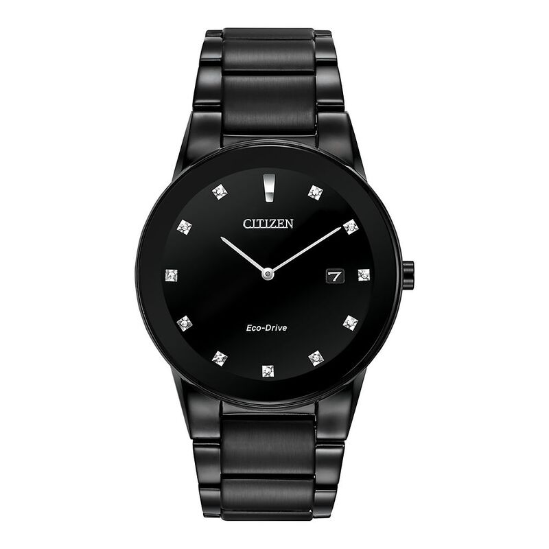 Axiom Diamond Men&rsquo;s Watch in Black Ion-Plated Stainless Steel