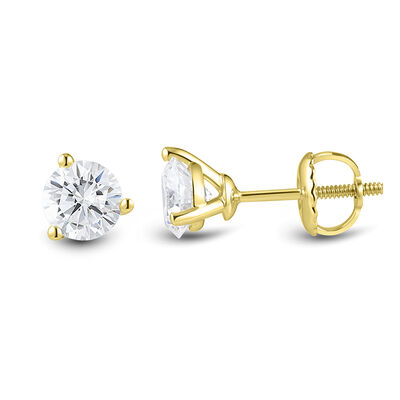 1 ct. tw. Lab Grown Diamond Martini Stud Earrings in 14K Yellow Gold