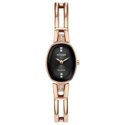 Ladies’ Crystal Watch in Ion-Plated Rose Gold-Tone