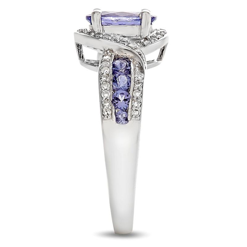 Tanzanite &amp; 1/5 ct. tw. Diamond Ring in Sterling Silver