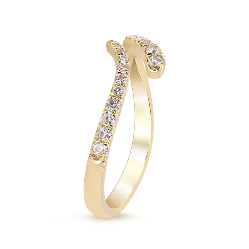 Open Bypass Ring with Diamonds in 10K Yellow Gold &#40;1/4 ct. tw.&#41;