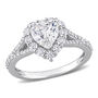 Moissanite Heart Ring in Sterling Silver &#40;1 3/5 ct. tw.&#41;