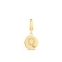 Initial Charm Disc with Letter &ldquo;Q&rdquo; in 10K Yellow Gold