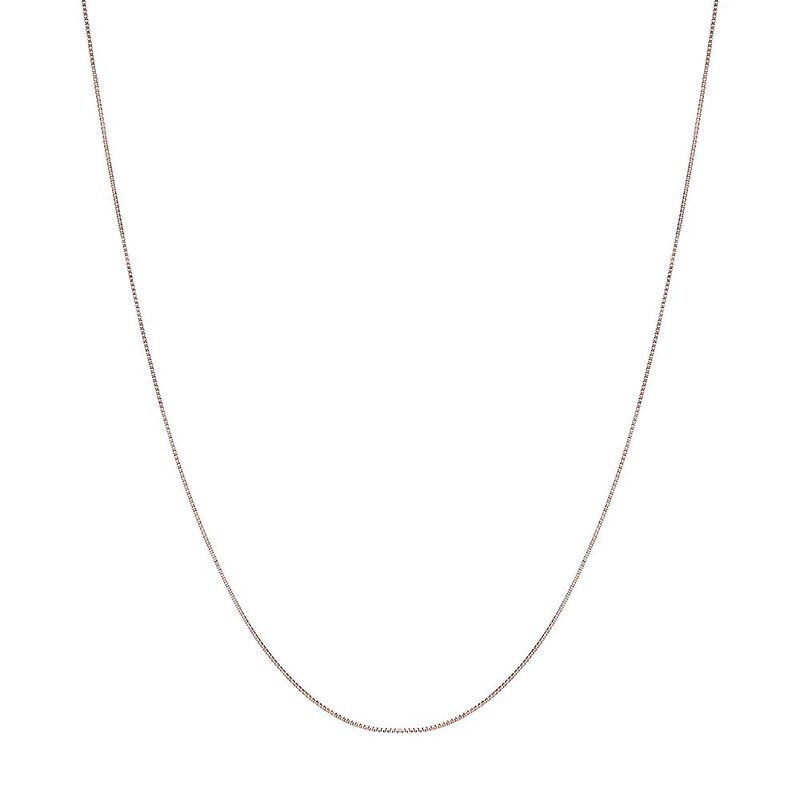 Adjustable Box Chain in 14K Rose Gold, 20&quot;