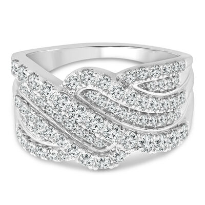 Diamond Swirl Ring in 10K White Gold (1 ct. tw.)