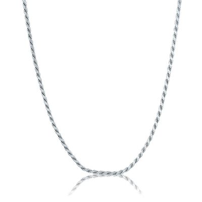 Rope Sterling Silver Chain, 16