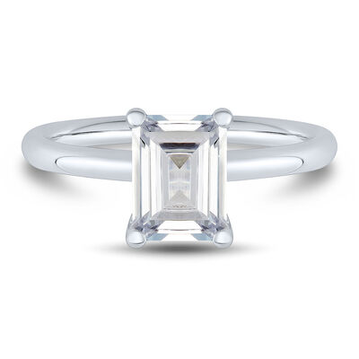 Lab Grown Diamond Emerald-Cut Solitaire 14K White Gold (2 ct.)