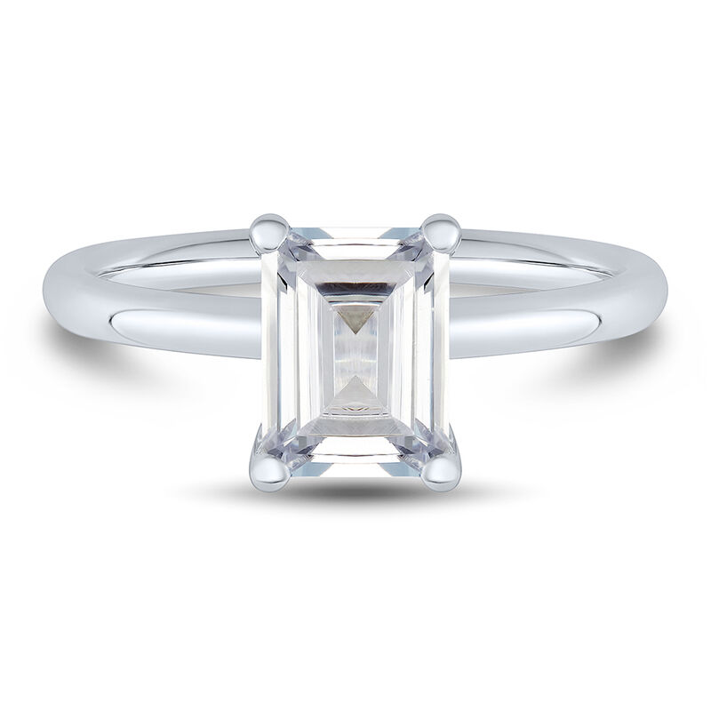Lab Grown Diamond Emerald-Cut Solitaire 14K White Gold &#40;2 ct.&#41;