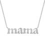 Diamond &ldquo;MAMA&rdquo; Necklace in Sterling Silver &#40;1/7 ct. tw.&#41;