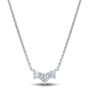Lab Grown Diamond Three-Stone Necklace in 14K White Gold &#40;1/2 ct. tw.&#41;