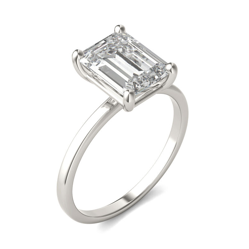 Emerald-Cut Moissanite Ring in 14K White Gold &#40;2 1/2 ct.&#41;