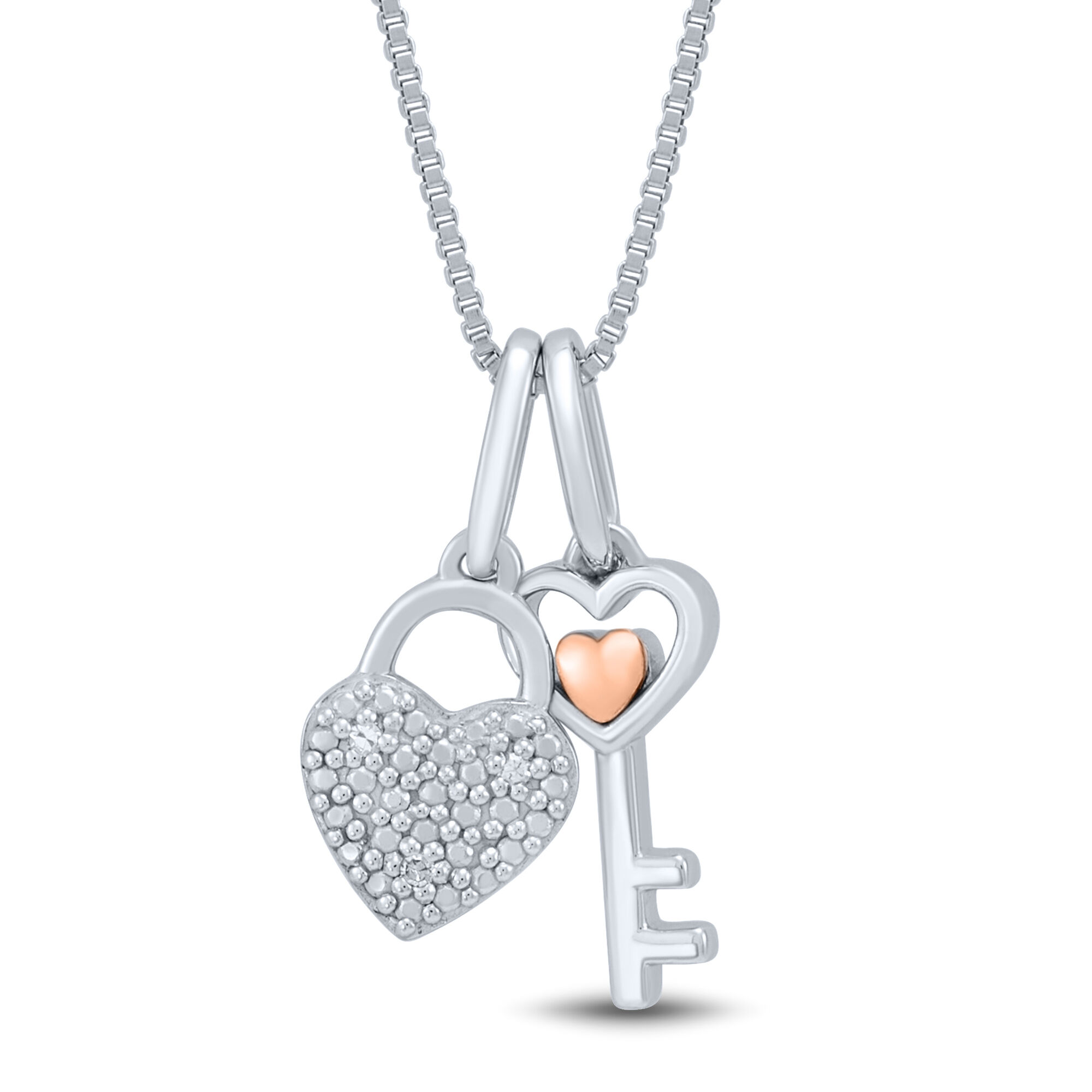 Tiffany Keys Heart Key in Rose Gold with Diamonds, Small | Tiffany & Co.