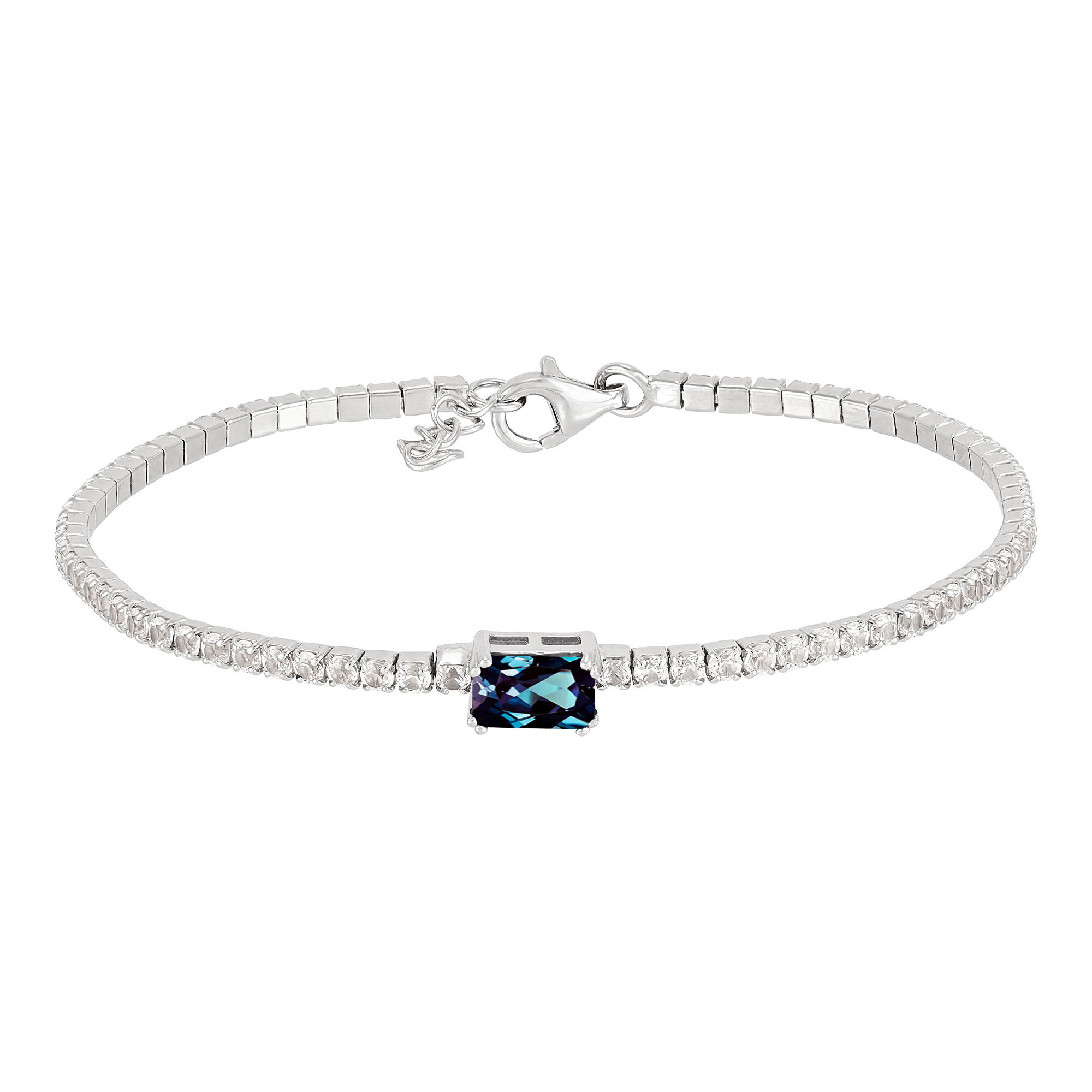 FS 3*5 Natural Sapphire/Olivine/Emerald/Garnet Bracelet S925 Sterling  Silver for Women Fine Fashion Weddings Jewelry MeiBaPJ - AliExpress