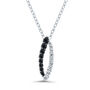 Black &amp; White Diamond Journey Necklace in Sterling Silver &#40;1/7 ct. tw.&#41;