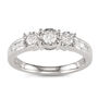 Three-Stone Diamond Engagement Ring with Illusion Settings in 10K White Gold &#40;1/2 ct. tw.&#41;