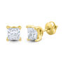Lab Grown Diamond Princess-Cut Stud Earrings in 14K Yellow Gold &#40;1 1/2 ct. tw.&#41;