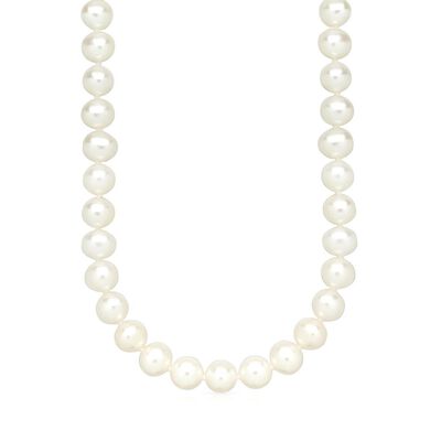 Freshwater Cultured Pearl Strand Necklace in Sterling Silver, 7-7.5MM, 18