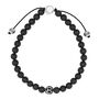Onyx Bolo Bracelet in Stainless Steel, 6MM, 6.5&quot;-8.5&quot;