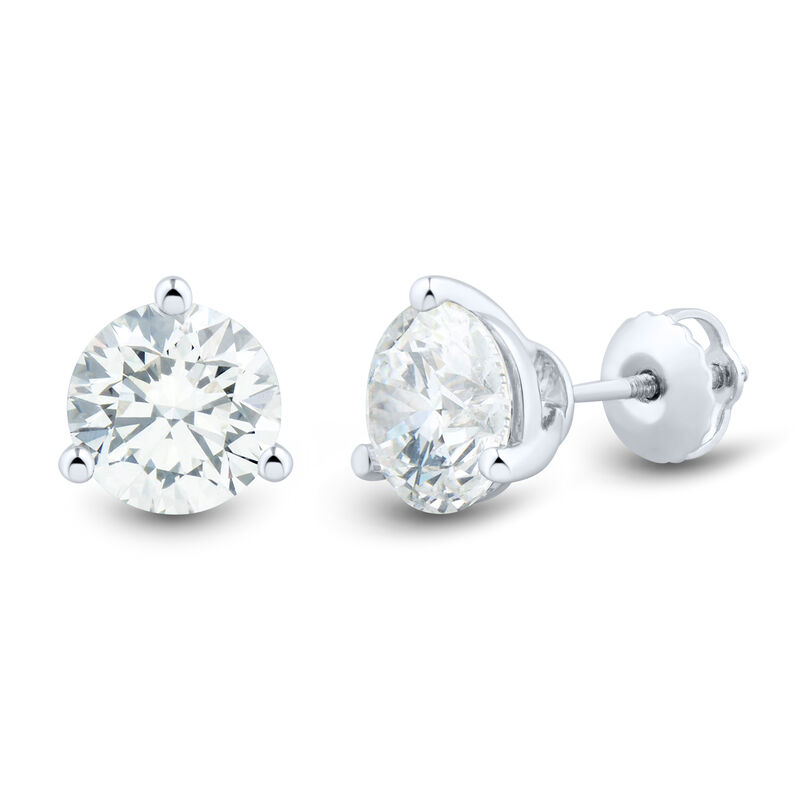 Lab Grown Diamond Martini Stud Earrings in 14K White Gold &#40;3 ct. tw.&#41; 