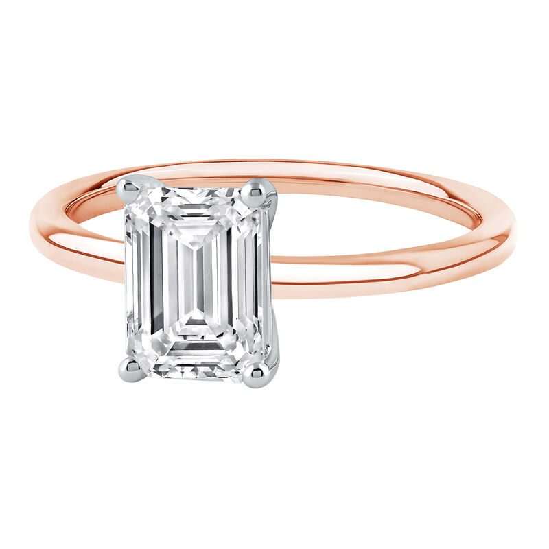 Lab Grown Diamond Emerald-Cut Solitaire Ring