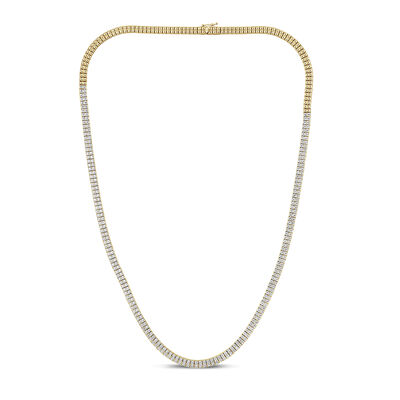 Diamond Tennis Necklace in 10K Yellow Gold (4 ct. tw.)