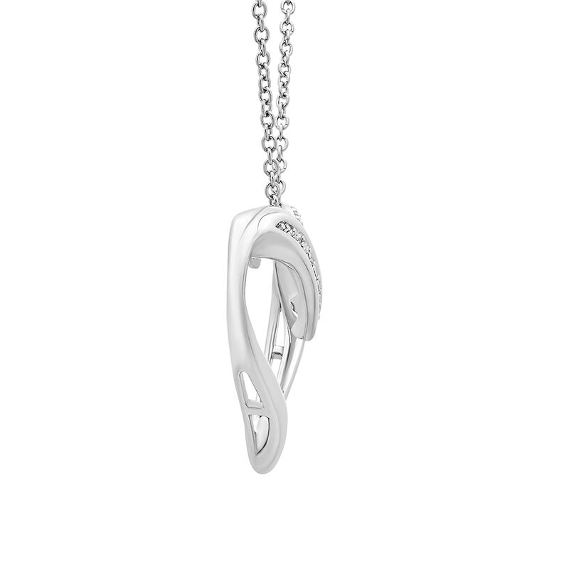 Diamond Heart Pendant in Sterling Silver