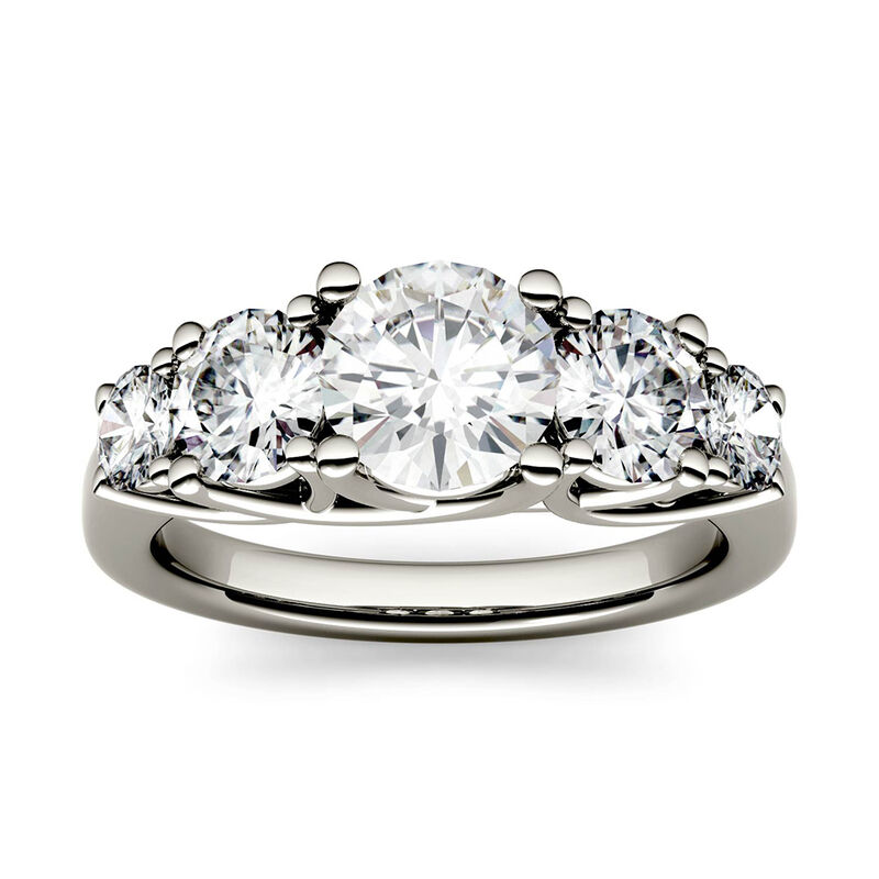 Five-Stone Moissanite Ring in 14K White Gold &#40;2 1/3 ct. tw.&#41;