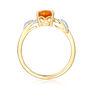Citrine &amp; Diamond Ring in 10K Yellow Gold