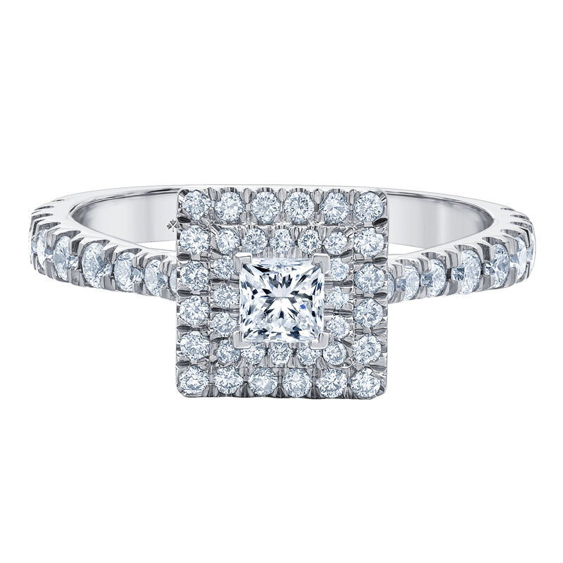 Diamond Double Halo Engagement Ring in 14K White Gold &#40;1 ct. tw.&#41;