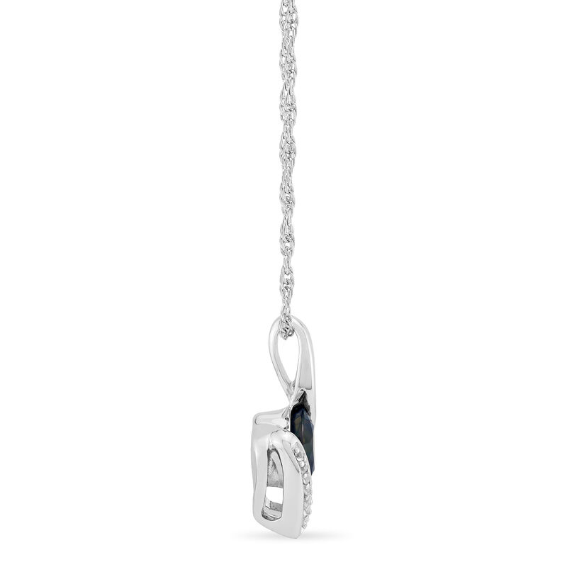 Lab-Created Alexandrite and Lab-Created White Sapphire Pendant in Sterling Silver