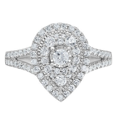 1 ct. tw. Diamond Engagement Ring in 10K White Gold
