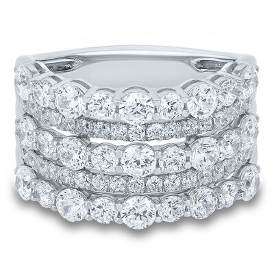lab grown diamond five-row band in 14k white gold (2 1/2 ct. tw.)