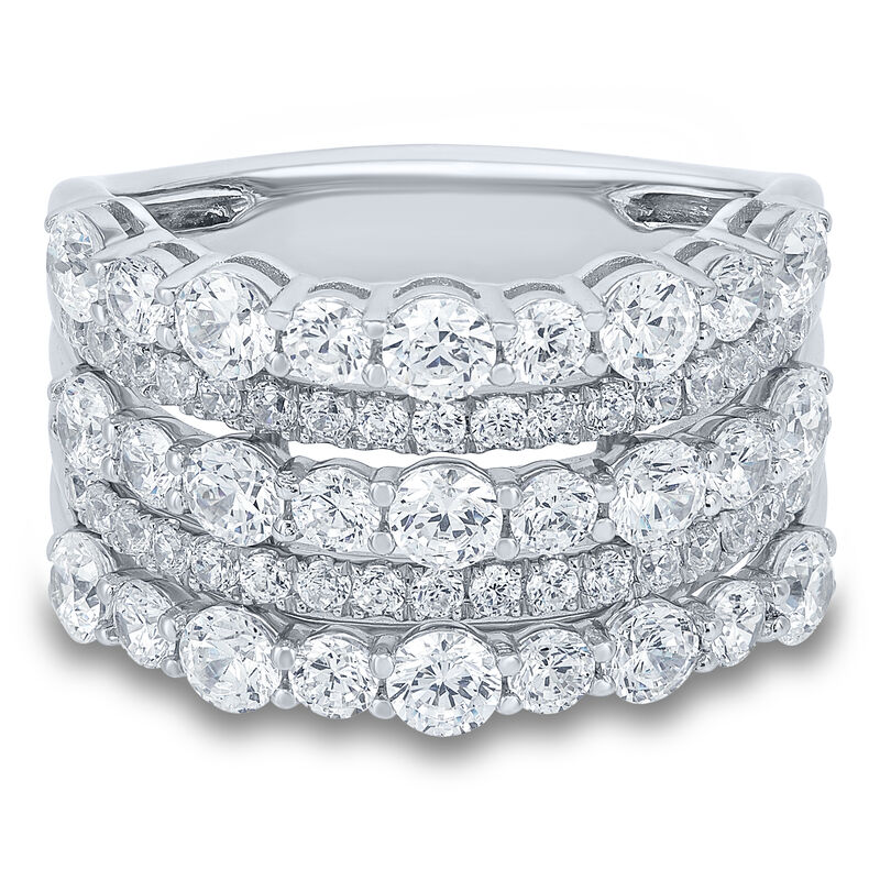 lab grown diamond five-row band in 14k white gold &#40;2 1/2 ct. tw.&#41;