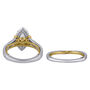 Amara Lab Grown Diamond Marquise-Shaped Halo Bridal Set in 14K White &amp; Yellow Gold &#40;2 1/5 ct. tw.&#41;